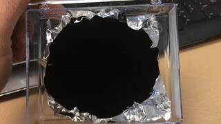 sixpenceee:  Vantablack absorbs so much light that it can fool the eye into seeing