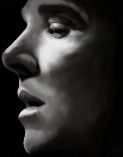littlelithoniel:Benedict Cumberbatch, quick painting. Re-uploading because I signed it.