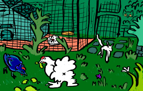 pangur-and-grim:chimkensthank you for paying attention to my chicken drawing! here is another chicke