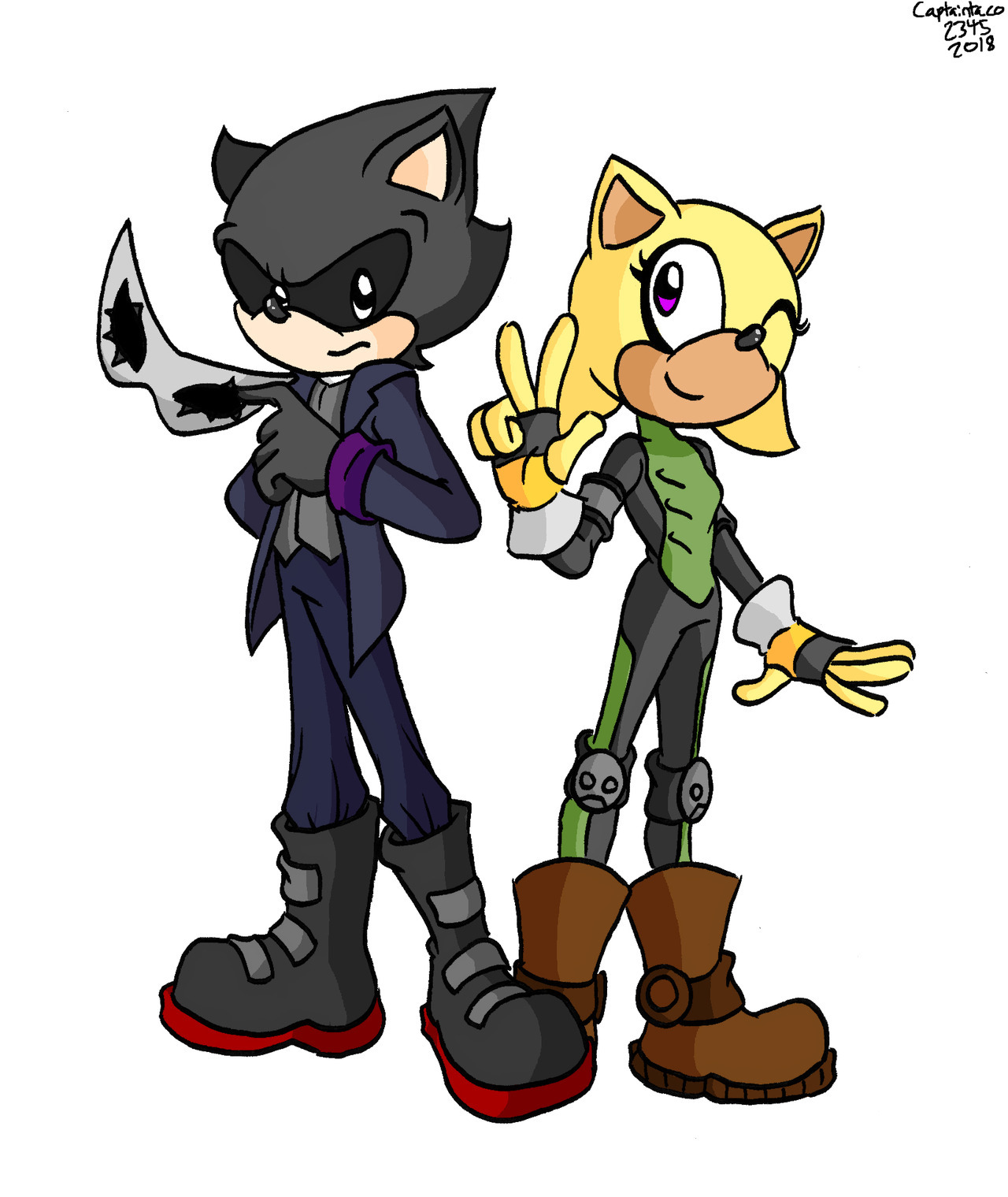 I drew my and my friend’s avatars from Sonic Forces. His is on the left, mine is
