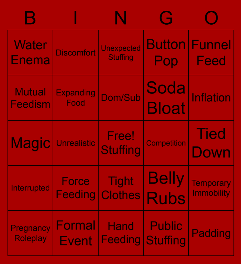 THE UNDERGROUND RP Bingo Card