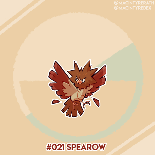 New Pokédex entry added!No.021 Spearow