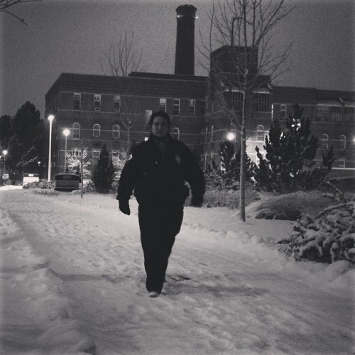 wolfilmmaker:  Long night is finally over. 9,949 steps. 4.20 miles. 37 floors. All in all, a good night and I am ready for bed again haha (at Work)