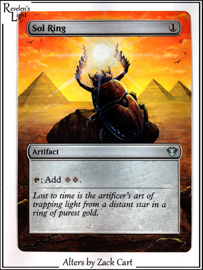 This was a neat one - Scarab Holding the Sun Sol Ring AlterCommissioned - NFS - www.rev