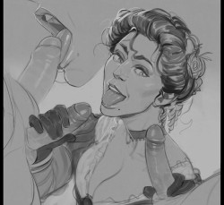 incaseart:  Victorian ladies! And penises!