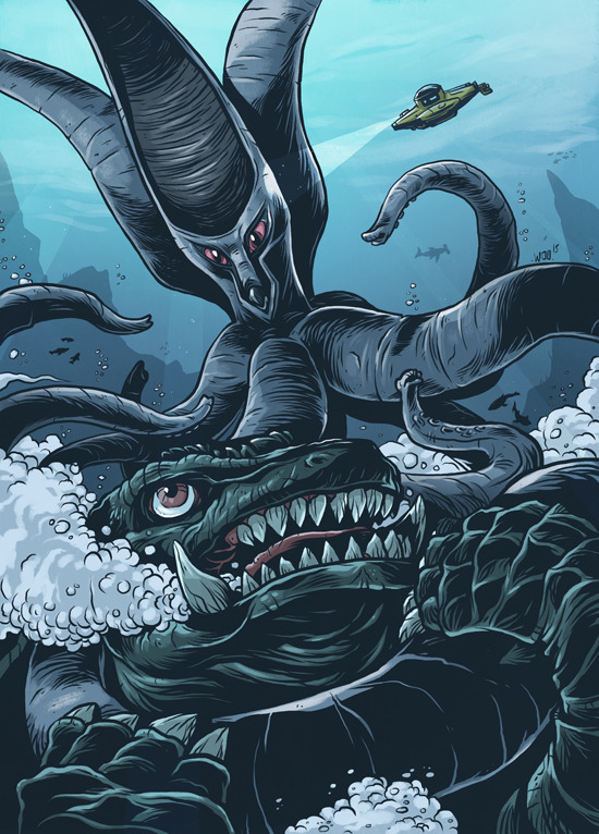 Woo. — Gamera vs. Viras Here's my full piece for Gamera...