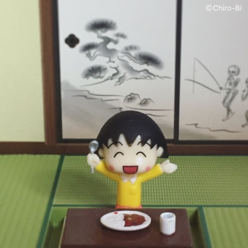 “Thank you for the meal!” Hahahahahaha! I love the figurine Chibi Maruko figurine that I