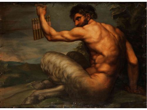 forthememoryofepicurus: Satyr with Panpipes 17th Century Italian School