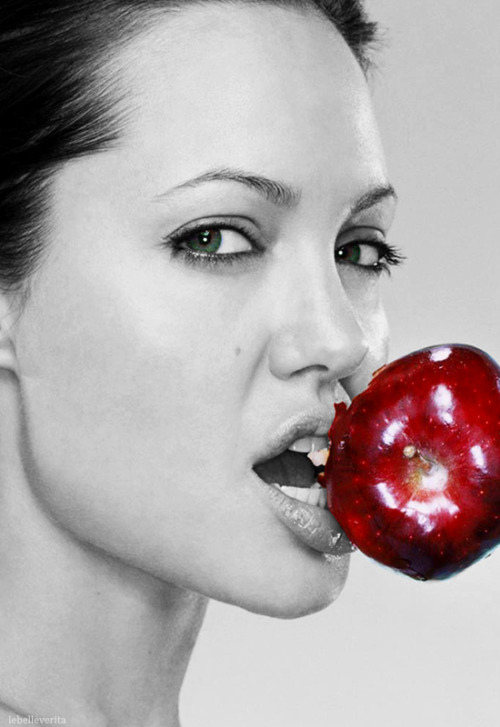 Angelina Jolie - fruits and berries