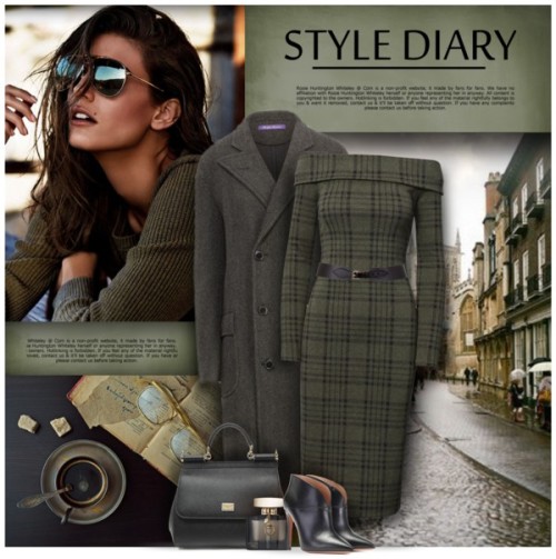 Plaid Dress by debraelizabeth featuring a double breasted woolen coat ❤ liked on PolyvorePlaid tarta