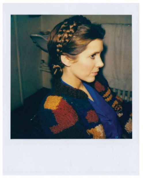 theorganasolo:Polaroids of Carrie Fisher’s hair test for Return of the Jedi 