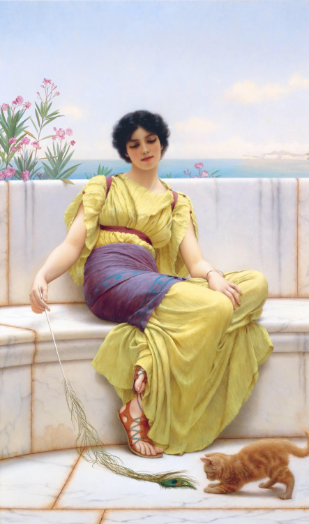 John William Godward (English, 1861 - 1922)Idleness, 1900