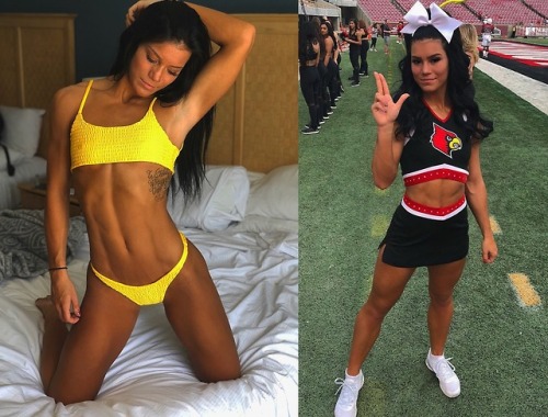 Very fit college cheerleader Hedy