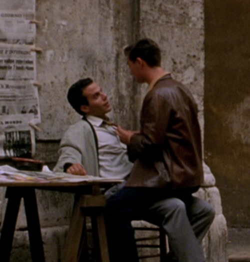 medusabraids:1. gay couple at italian newspaper stall c.1960s 2. talented mr ripley (dir. anthony mi