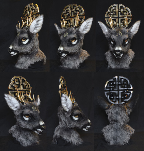  The celtic deer! Featuring gold leaf antlers, eyes, and tongue, and hand-painted detail work. All p