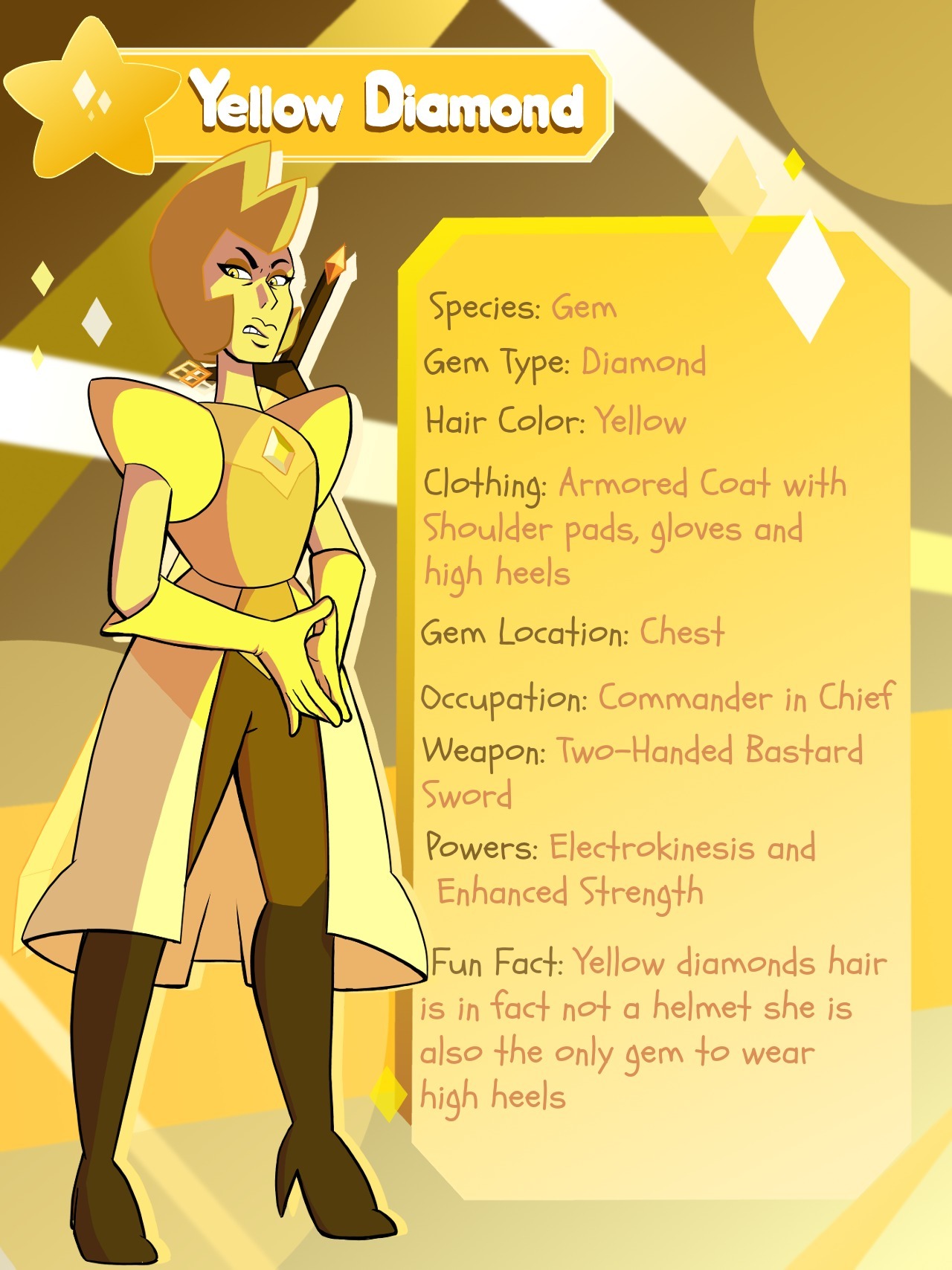 a-universe-reborn:  In commemoration of 300 followers! i give yo yellow diamonds