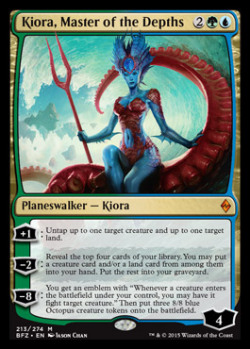 unicorntribal:  Wow Kiora, you look stunning :o Also, awesome card   I await Jason Chan’s larger image of this art appearing online somewhereWowww