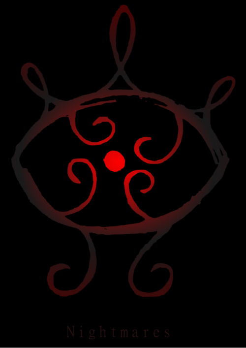 borboranoir:Nightmare SigilDesigned as an inverted Dreamcatcher, this sigil attracts only nightmares