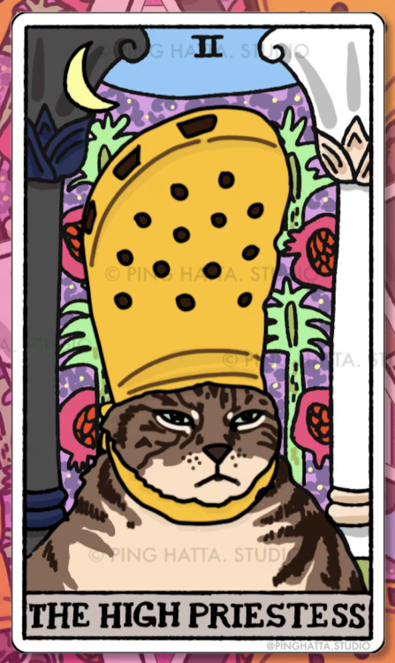 catsbeaversandducks:Tarot Cats Chonky Goods by Ping Hatta Studio