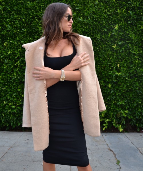americanapparel:  Blogger Keller Rose wearing the Ponte Tank Dress by American Apparel!