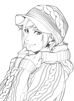 hinoe-0:  From a patron of mine’s request: Prompto with sweater, knit hat and smile.Patreon  | Redbubble | Society6
