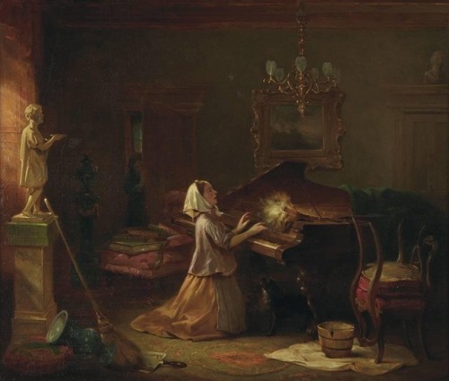Louis Lang (1814 - 1893)“A Hidden Talent”, 1865