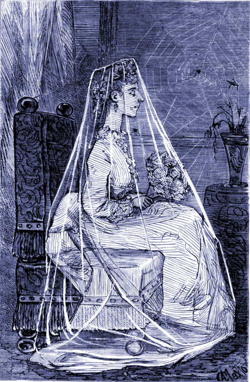 danskjavlarna:This “Cobweb Ghost” is an ancestor of the Haunted Mansion’s attic bride.  From Judy, O