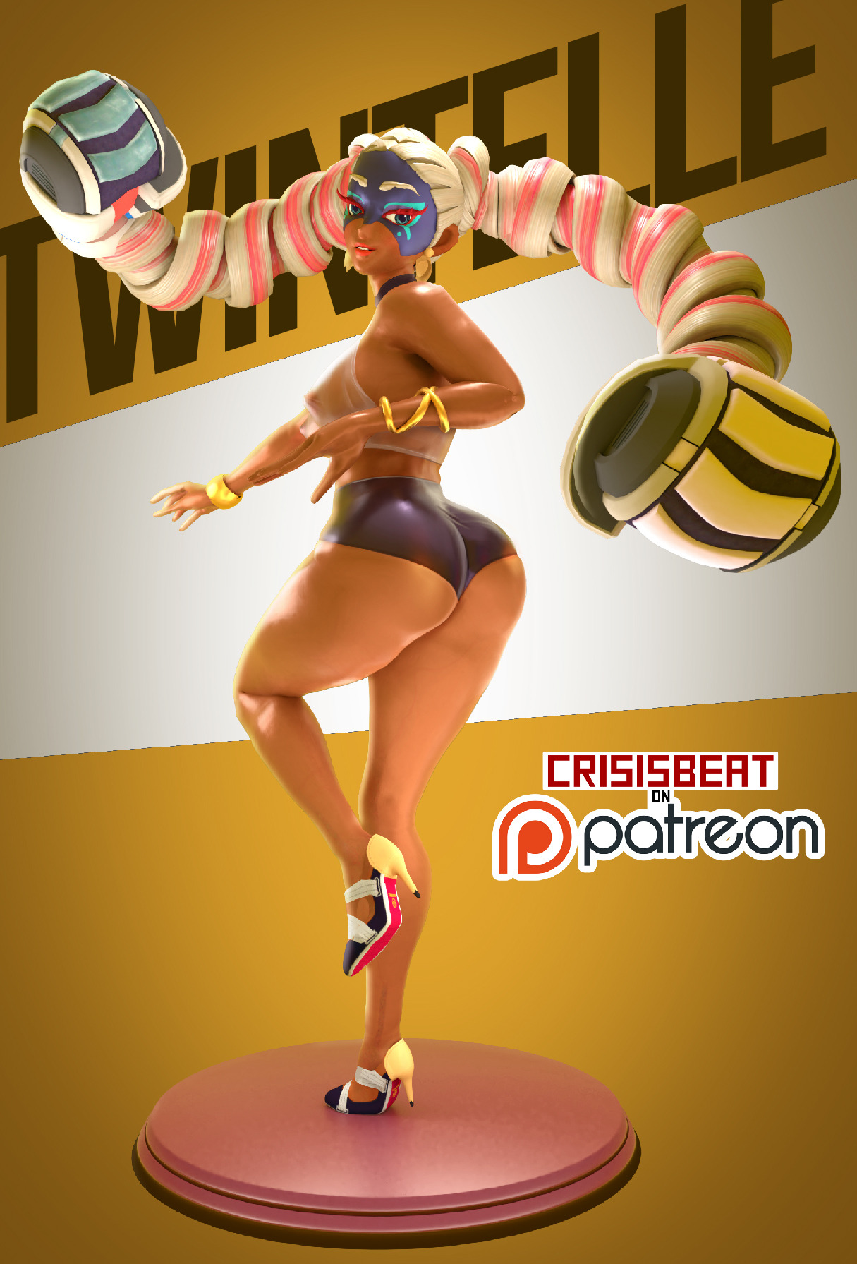 crisisbeat:  The sexy Twintelle from the Switch game Arms! such a sexycharacter from
