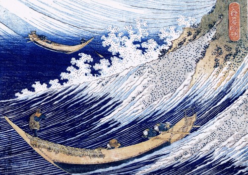 detailedart:By the Japanese artist Katsushika Hokusai (ca. 1830 and 1833, color woodblock).