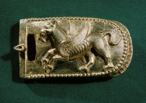 Belt buckle with a griffinPossibly Greek or Pontic, 1st century B.C.goldWalters Art Museum 