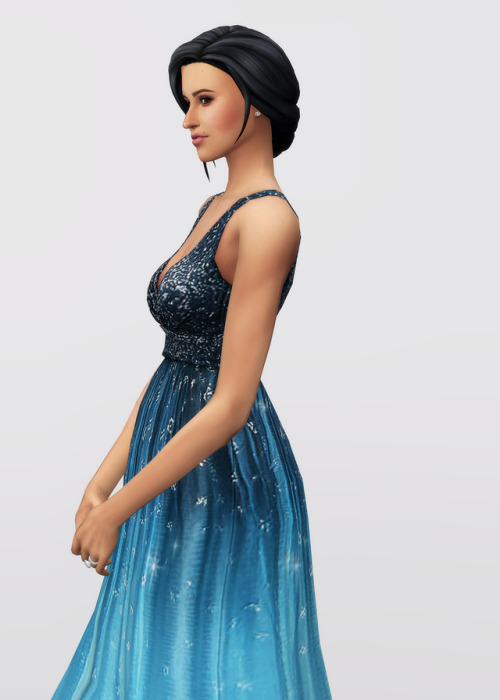 rusty-sims: Embellished Blue Ombré Dress by Marchesa Notte / 8 Color 무단수정/2차배포 절대 금지 DO NOT U
