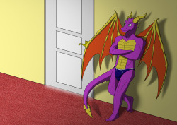 Spyro: Cynder, are you done in there? I need