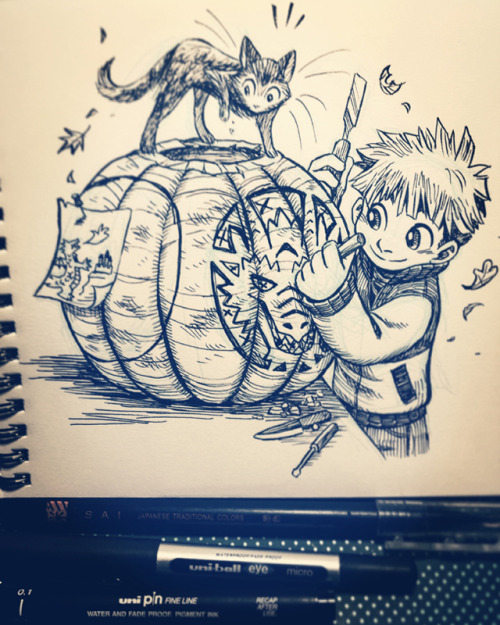 inktober little pumpkin thing story, part 3 ;3get the work started!!!! (day 10)clean the stuff insid