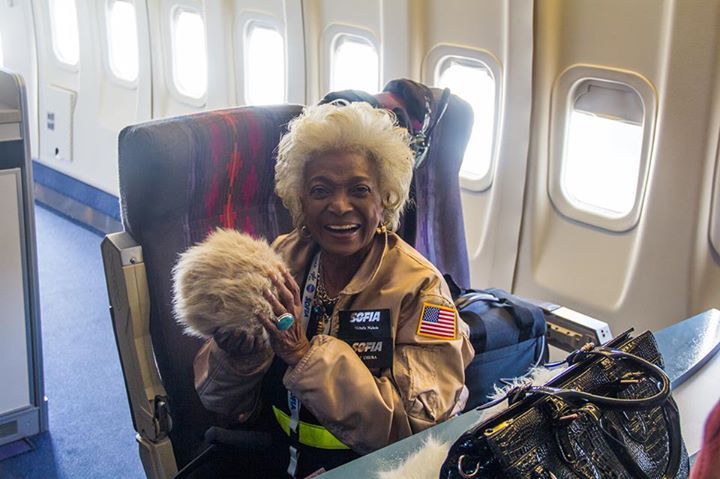 Found in Nichelle NIchols’ facebook.
“The trouble with tribbles is that they appear anywhere, even on SOFIA Telescope!”