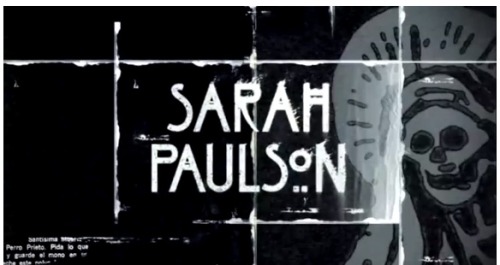 sonickid1234: tokomon: sonickid1234: The Image in Sarah Paulson’s name card is Santa Muerte, a