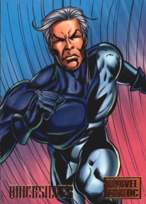 comicbooktradingcards:Marvel vs DC - Series 1 (1995)#7 Quicksilver