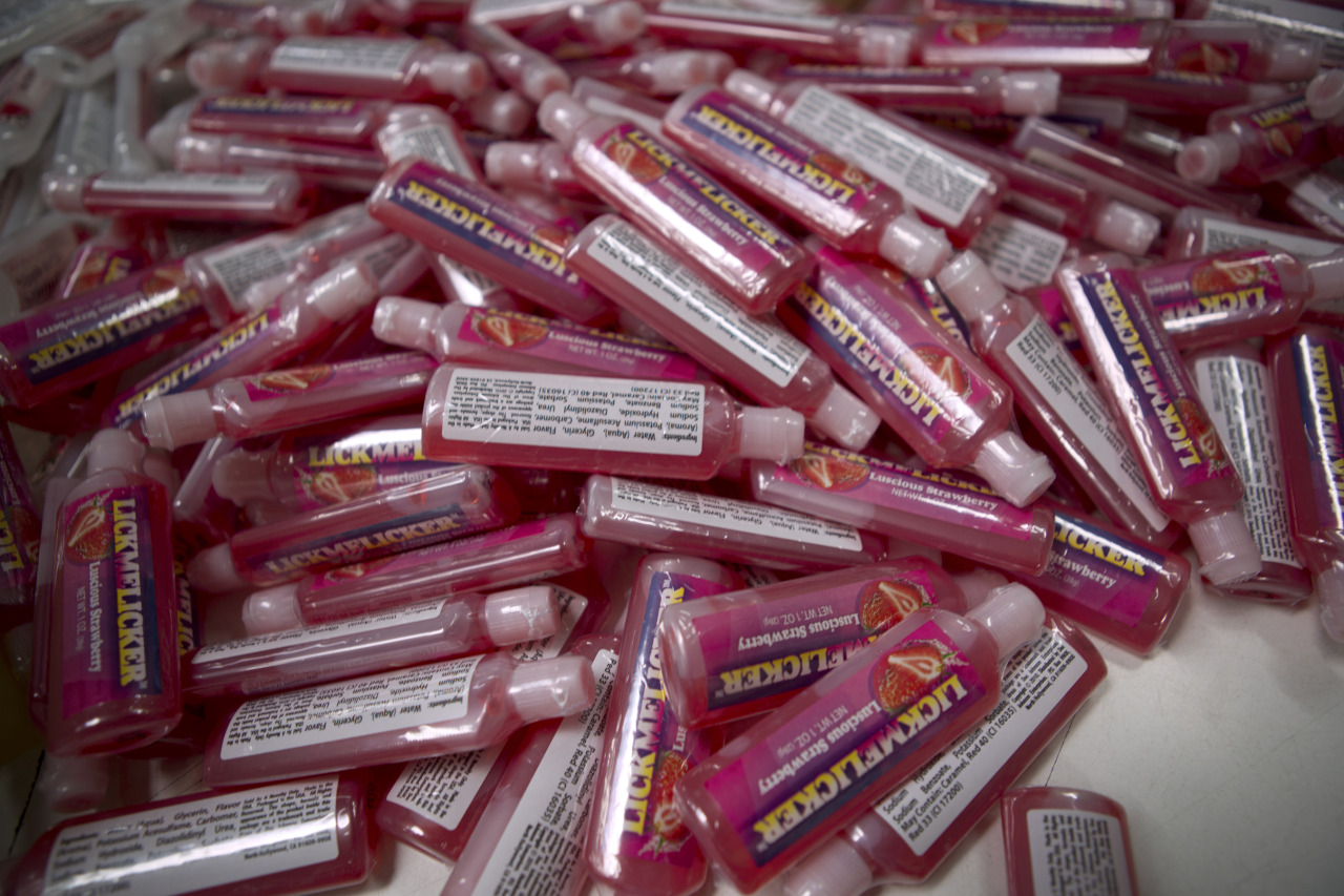 docjohnsonusa:  Behind The Scenes: Strawberry Lick Me Licker being packaged in the