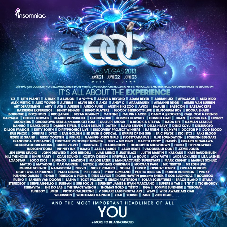 monairthith:  dailyedm:  EDC LINE UP  Bryan Kearney, Eric Prydz, Indecent Noise,