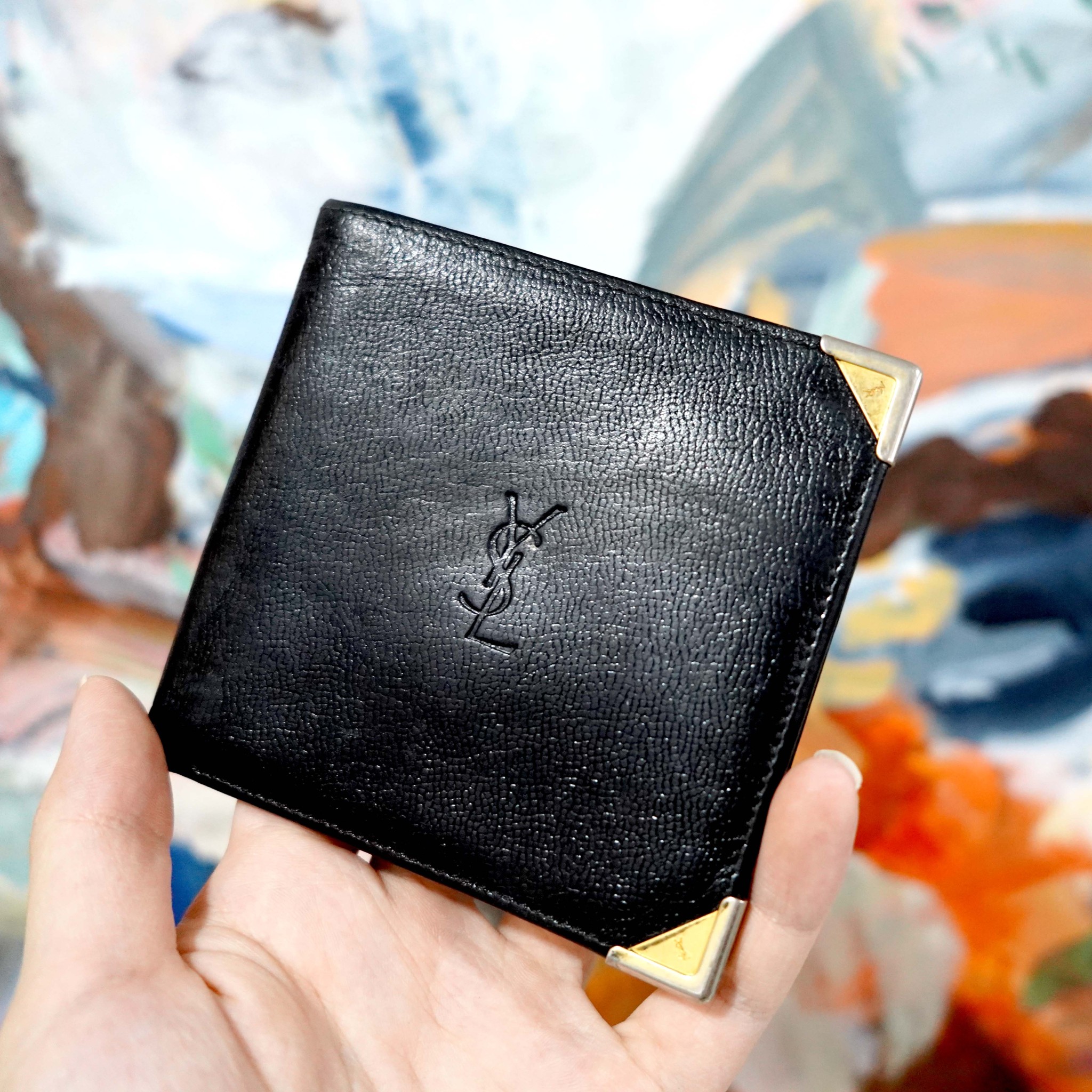 Monogram Small Leather Wallet in Black - Saint Laurent