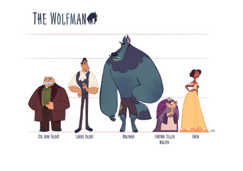 hollisketch: The Wolfman with a comedic twist:This fall I was able to take a Character Design course