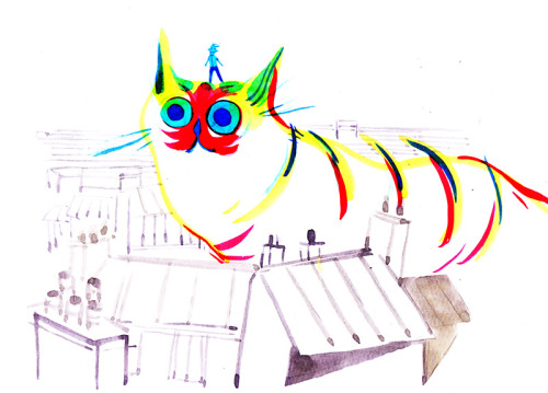 huckjoh:Some Design Research and Style Frame for an Adaptation of the poem “ The cat” by Paul Eluard