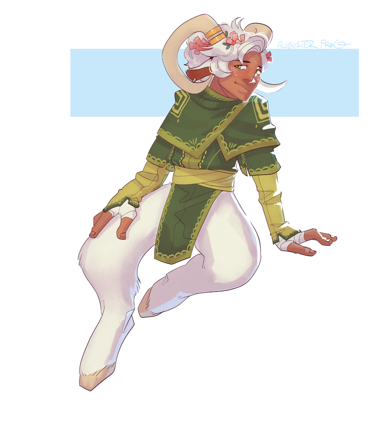 (o•ᴗ•o) • a cute satyr for @prismaticflumph