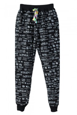 okaywowcool:  korean letter joggers - .94