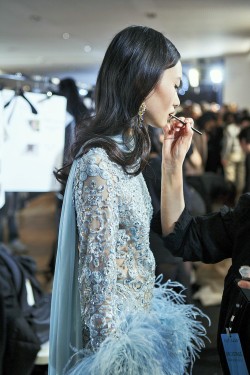 midnight-charm:Backstage at Elie Saab Haute Couture Spring / Summer 2017    