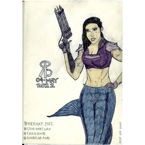  Mermay 2022 Day 04 prompt: Star Wars DayCara Dune (played by Gina Carano) from the Star Wars series