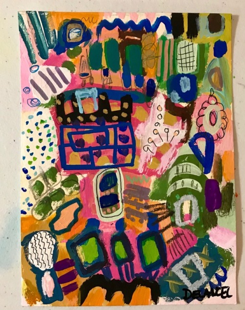 These Little Ones. 8x6in. Mixed Media On Paper. Kate Delancel Schultz 2018
