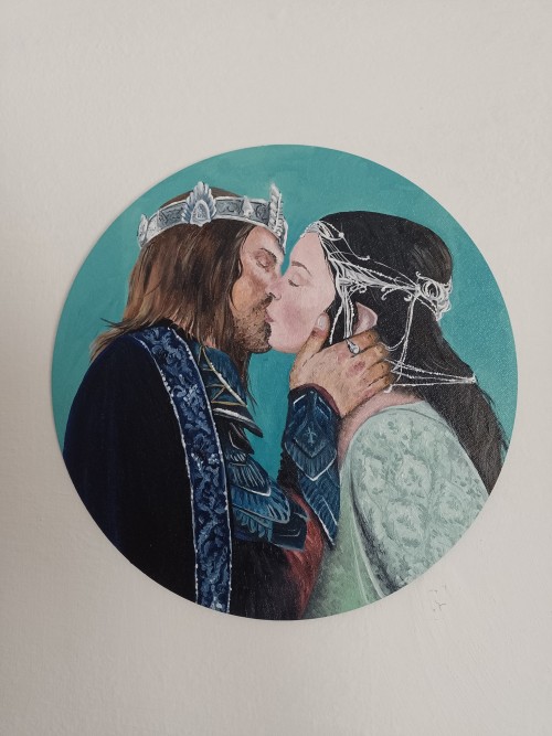 Aragorn And Arwen, Oil On Canvas.