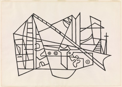 artist-stuart-davis: Composition No. 4, Stuart Davis, 1932, MoMA: Drawings and PrintsGift of Abby Al