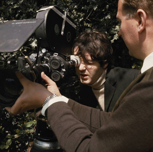 twixnmix:The Beatles during the making of promotional films for their singles ‘Rain’ and ‘Paperback 