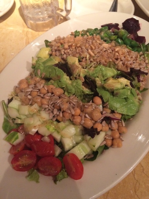 Vegan Cobb salad at Cheesecake Factory  This salad was amazing. It had asparagus, avocado, chick pea